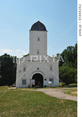 view of the vodovzvodnaya tower of Kolomenskoye Park in Moscow view of the vodovzvodnaya tower of Kolomenskoye Park in Moscow 85666262