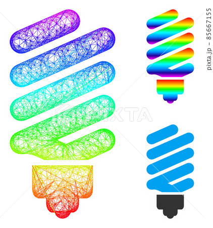 Spectrum Hatched Gradient Fluorescent Bulb Icon Spectrum Hatched Gradient Fluorescent Bulb Icon 85667155