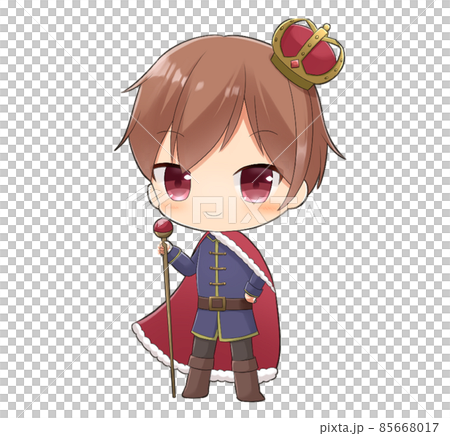 王様のミニキャライラストのイラスト素材