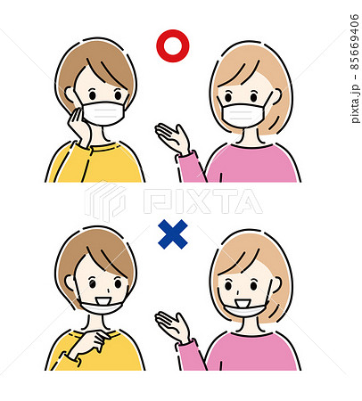 マスク　顎マスク　正解　不正解 85669406