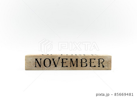 11月・NOVEMBERの文字とコピースペース 11月・NOVEMBERの文字とコピースペース 85669481