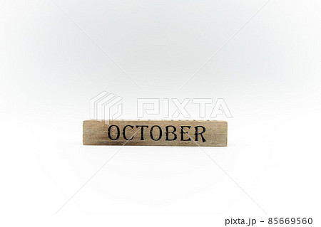 10月・OCTOBERの文字とコピースペース 85669560