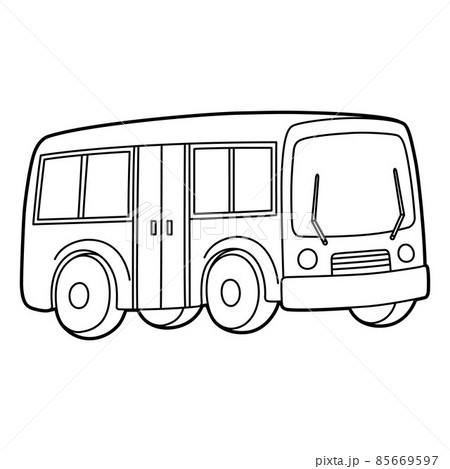 Bus Coloring Page Isolated for Kids 85669597