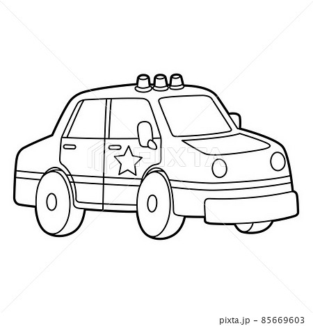 Simple Police Car Clipart - Get Coloring Pages