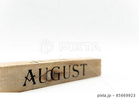 8月・AUGUSTの文字とコピースペース 85669923