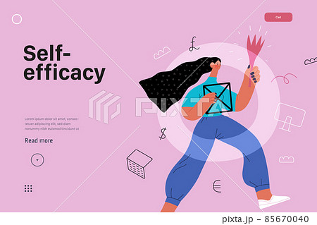 Startup illustration, website landing template. Concept of building new business 85670040