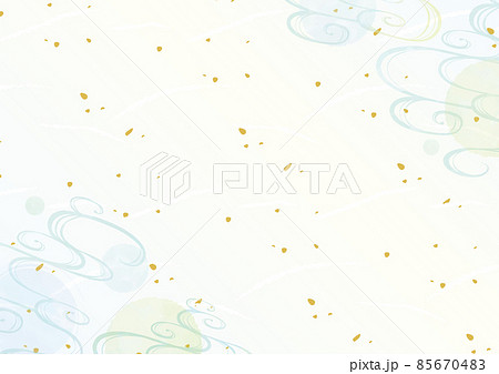 流水紋の水彩背景 85670483