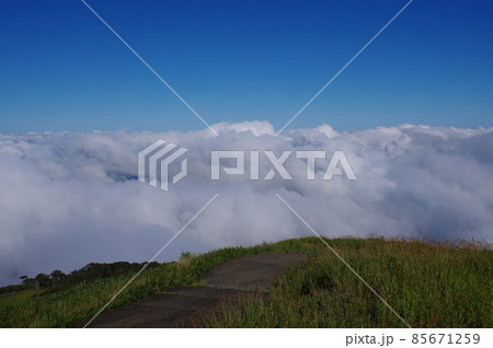 部子山　能楽の里牧場跡からの池田町上空の雲海の眺め　福井県今立郡池田町 85671259