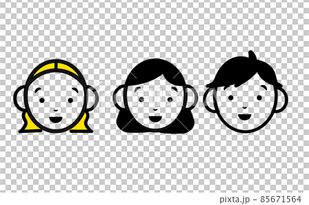 Simple face icon Simple face icon 85671564