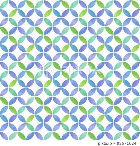 幾何学模様（和柄・七宝）のシームレスパターンイラスト