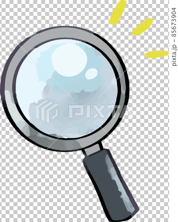 Illustration of magnifying glass to discover Illustration of magnifying glass to discover 85673904