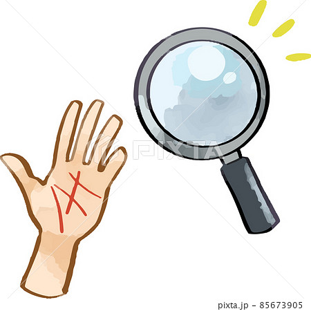 手相を見るイラスト 手相を見るイラスト 85673905