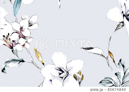abstract floral rose peony bouquet illustration abstract floral rose peony bouquet illustration 85674840