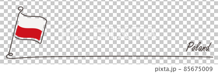 Polish flag and copy space Handwritten sketch Polish flag and copy space Handwritten sketch 85675009