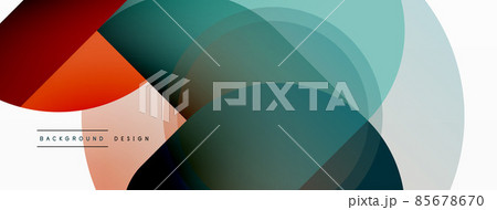 Creative geometric wallpaper. Minimal circle triangle and square line abstract background. Vector illustration for wallpaper banner background or landing page 85678670
