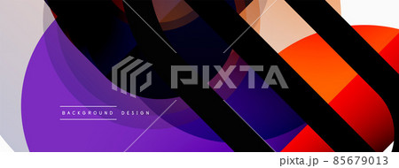 Creative geometric wallpaper. Minimal circle triangle and square line abstract background. Vector illustration for wallpaper banner background or landing page 85679013