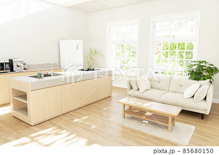 オシャレなリビングキッチン 85680150