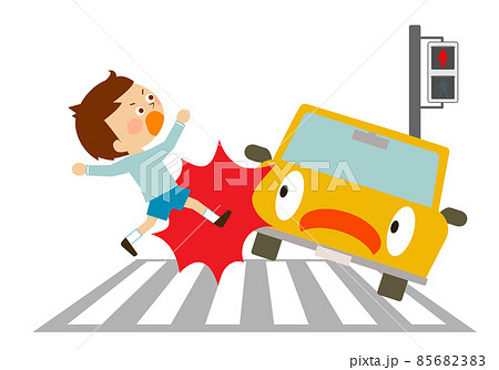 人と自動車の衝突事故 人と自動車の衝突事故 85682383