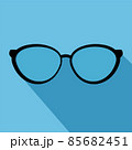 Glasses Icon. Vector illustration. Elements for Design. Glasses Icon on Blue  Background 85682451