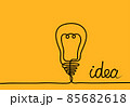 Abstract creative concept background with idea light electric bulb. Vector illustration. 85682618