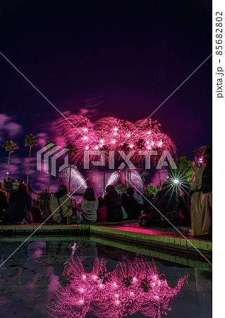名古屋港の冬花火と周辺の風景 85682802