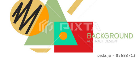 Abstract background with blocks, lines, geometric shapes. Techno or business concept for wallpaper, banner, background, landing page 85683713