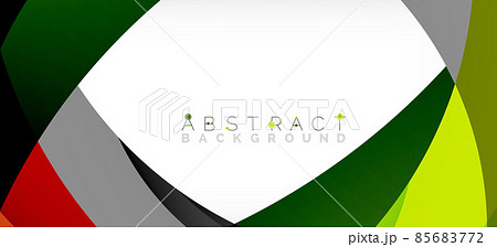 Geometric abstract background. Circle created with overlapping color shapes. Vector Illustration For Wallpaper, Banner, Background, Landing Page 85683772