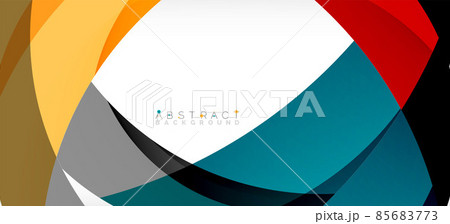 Geometric abstract background. Circle created with overlapping color shapes. Vector Illustration For Wallpaper, Banner, Background, Landing Page 85683773