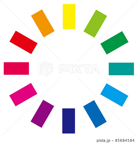色相環の円形イラスト 12色 グラフィック素材 インフォグラフィックス 色相環の円形イラスト 12色 グラフィック素材 インフォグラフィックス 85684584