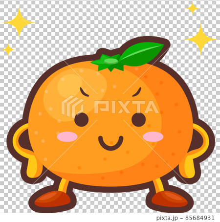 擅長的可愛橘子的插圖 85684931