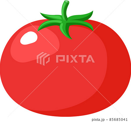シンプルでかわいいトマトのイラストのイラスト素材