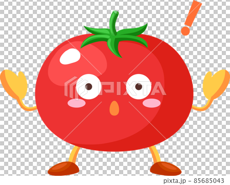 驚訝的可愛番茄角色 85685043