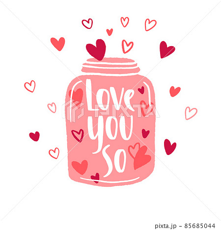 Happy Valentine's Day. Modern style calligraphy phrase. Happy Valentine's Day. Modern style calligraphy phrase. 85685044