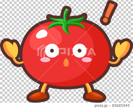 驚訝的可愛番茄角色 驚訝的可愛番茄角色 85685045