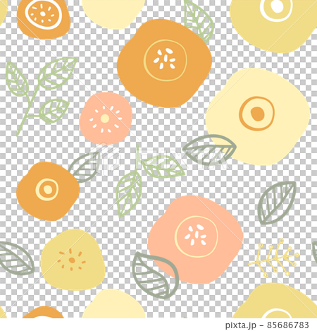 北欧風の花のシームレスパターン 85686783
