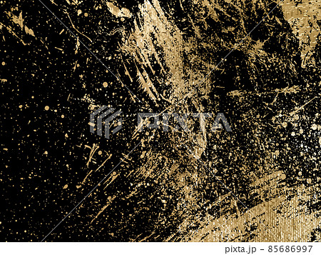 Gold background. Gold metallic texture. Trendy template for holiday designs, party, birthday, wedding, invitation, web banner card. Vector 85686997