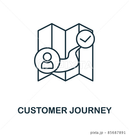 Customer Journey icon. Line element from customer relationship collection. Linear Customer Journey icon sign for web design, infographics and more. Customer Journey icon. Line element from customer relationship collection. Linear Customer Journey icon sign for web design, infographics and more. 85687891