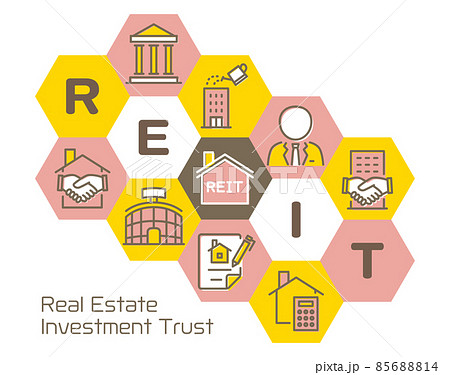 REIT（不動産投資信託）　六角形のロゴ 85688814