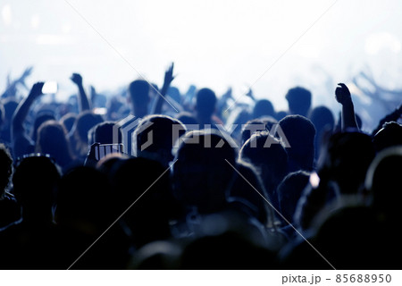 Crowd of people celebrating the New Year's Eve at a party 85688950
