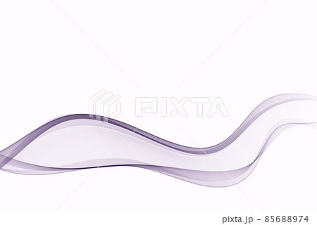 Abstract transparent flow of blue waves on a white background. Design element 85688974