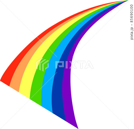 曲がった虹のアーチ 魔法 虹色のイラスト素材 [85690100] - PIXTA