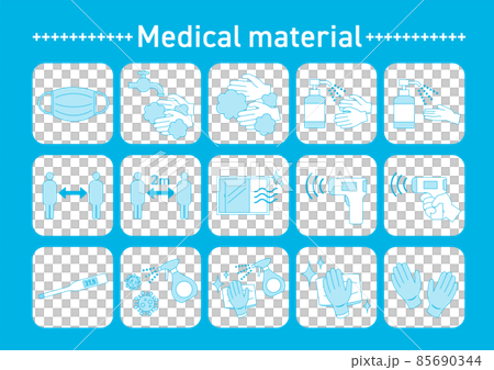 感染症対策と関連イラスト 85690344