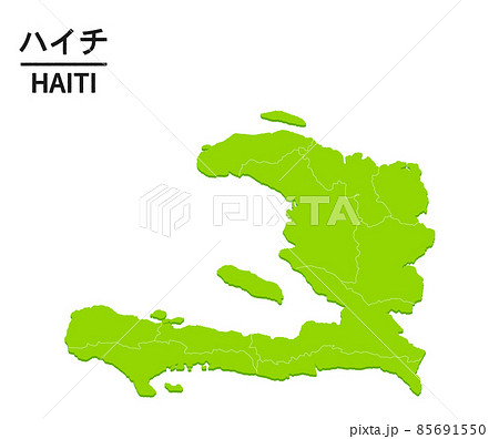 ハイチの世界地図イラスト 85691550