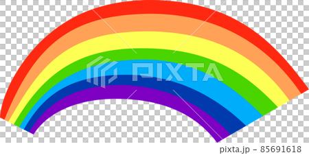 虹の曲線アーチ レインボー 雨上がり ファンタジー 85691618