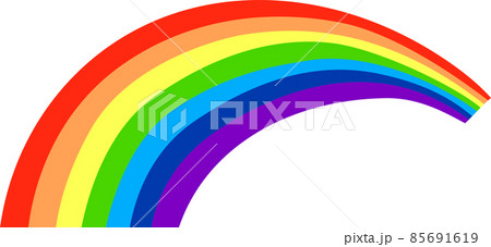 虹の曲線アーチ レインボー 雨上がり ファンタジー 85691619