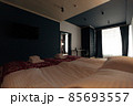 Hotel room. Wood finish. Beautiful interior with big window 85693557