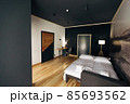 Hotel rooms. Wood finish. Beautiful nice interior 85693562