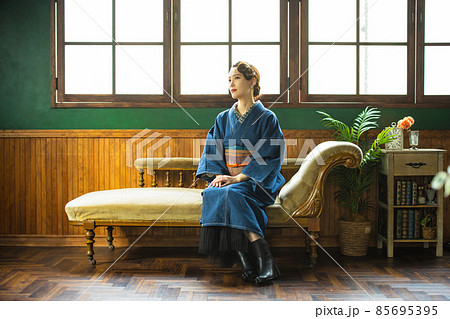 デニム着物　フィンガーウェーブ 85695395