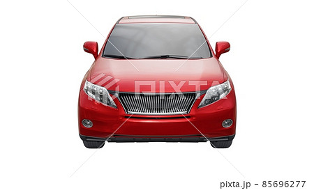 City premium family SUV on white isolated background without shadows. 3d rendering. 85696277