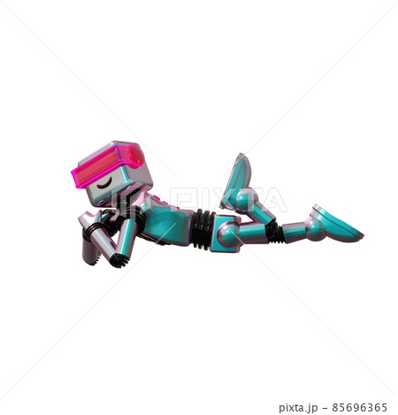 Robot Isolated on white background. 3D rendering. 85696365
